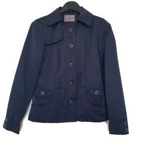 Vero Moda navy blue short trench coat lined